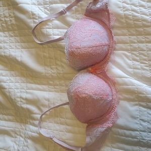 Light Purple with pink embroidery Bra